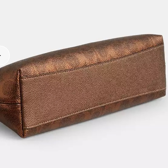 👜 Coach Charlotte Shoulder Bag Signature Canvas Copper NWT - Picture 13 of 15